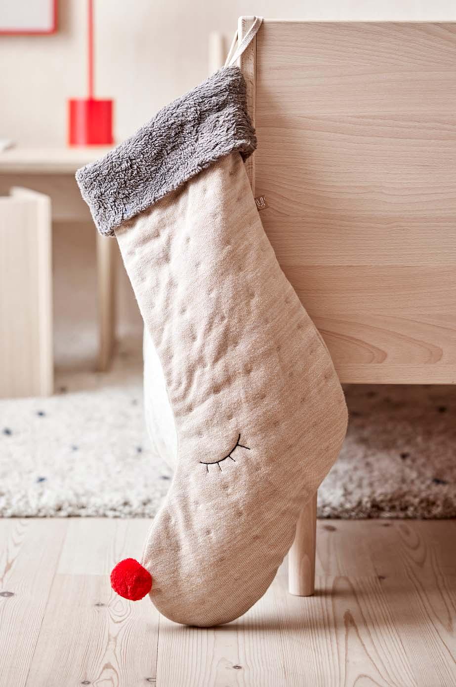 Rudolf Weihnachtsstrumpf Baumwolle Mehrfarbig 2