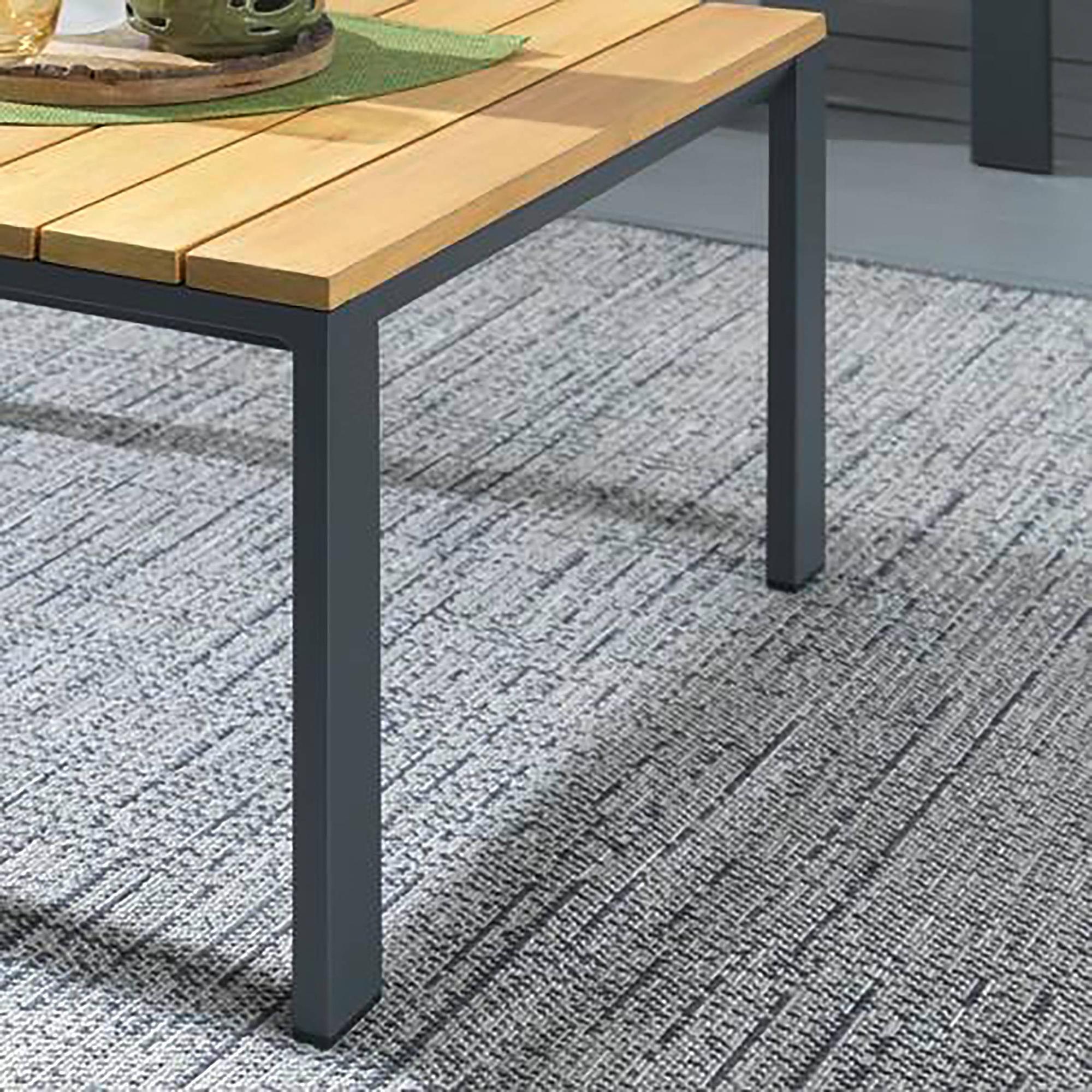 Aviel Loungetisch Aluminium Eukalyptus Anthrazit Braun 2