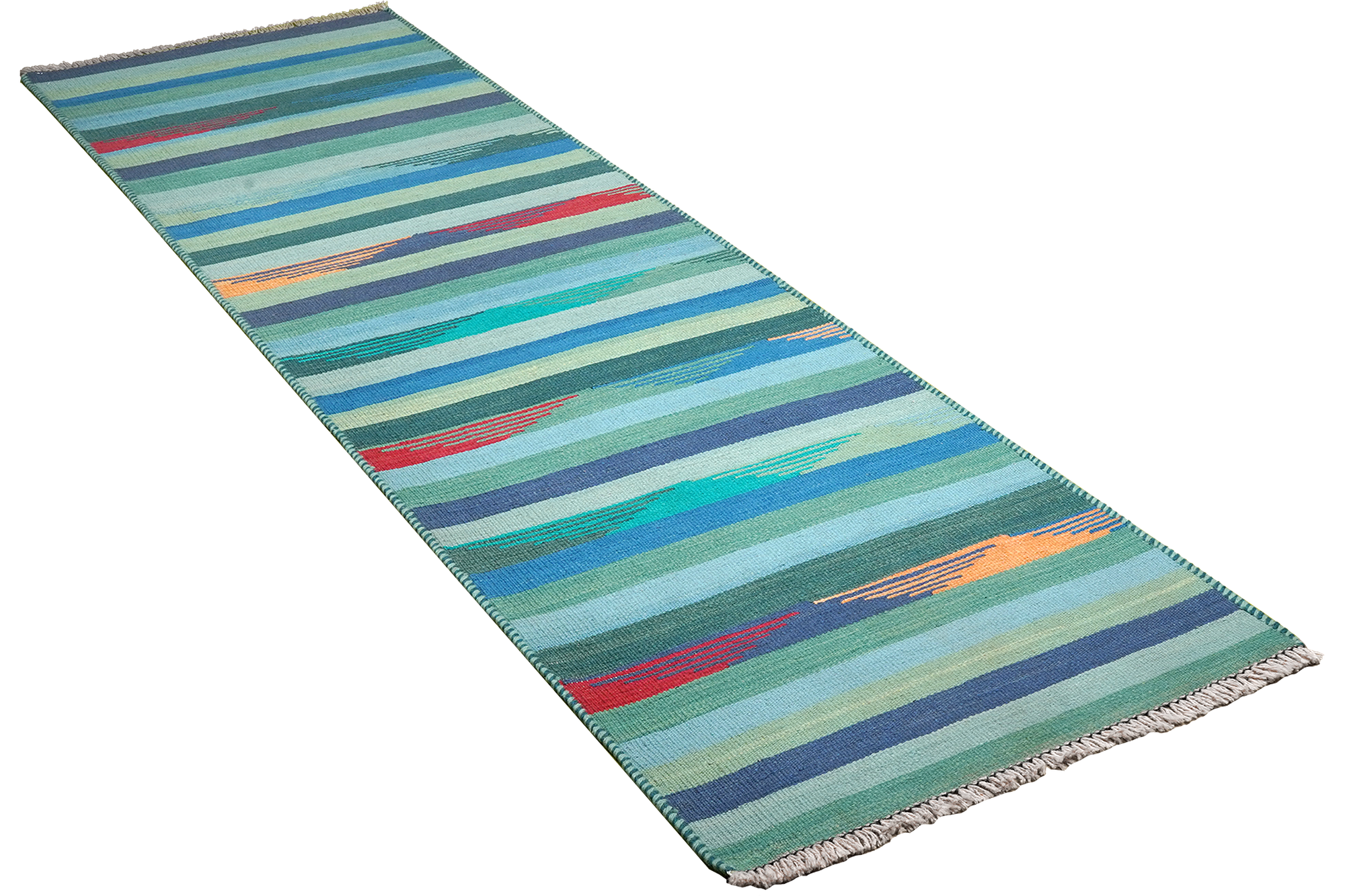 Kilim Gashgai Teppich Blau 2