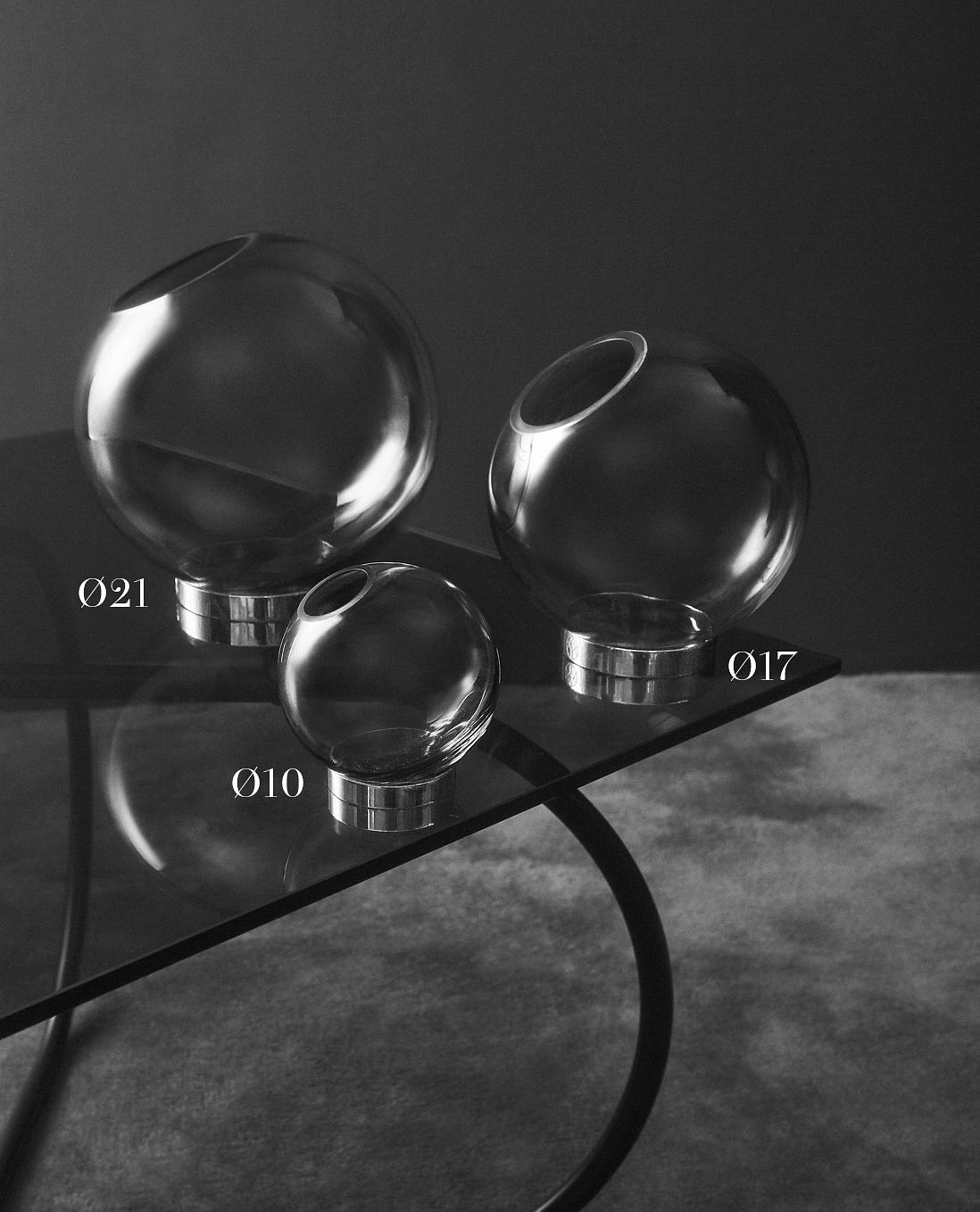 Globe Vase Glass Rosa  2