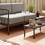Hadley Outdoor Coffee Table Anthracite Grey Steel 60 x 70 cm 4