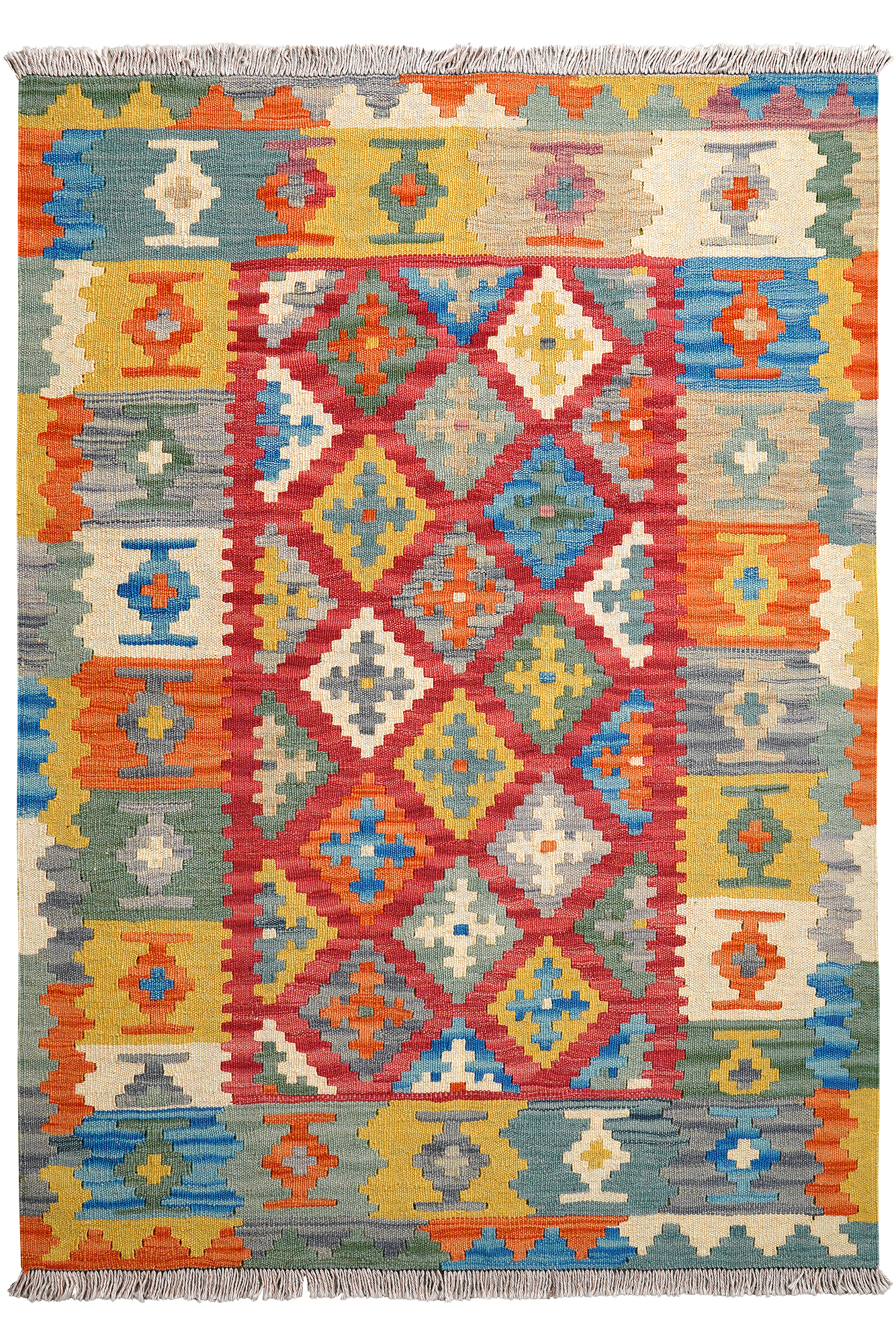 Kilim Gashgai Teppich Mehrfarbig 0