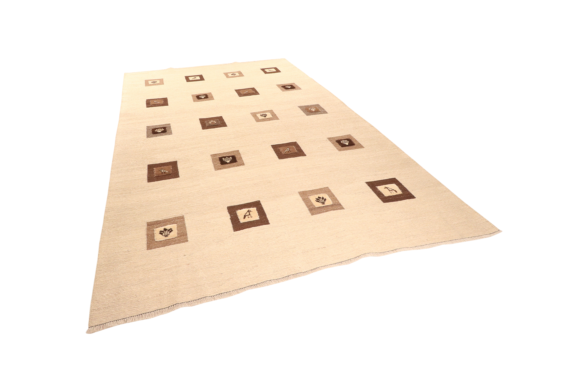 Kilim Gashgai Teppich Hellbraun 3