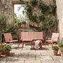 Outdoor Lounge Group Vinoa Set of 5 Steel Red White 2
