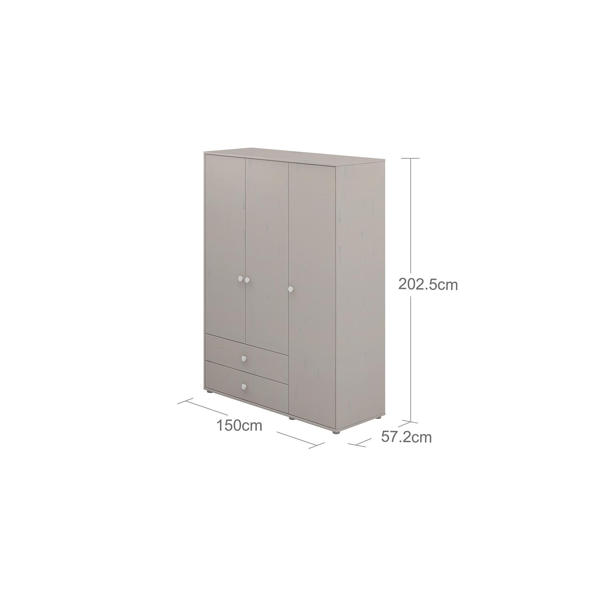 Kleiderschrank Extra Hoch Holz Grau 6