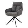 LOBBS Swivel Armchair Set of 2 Grey 2