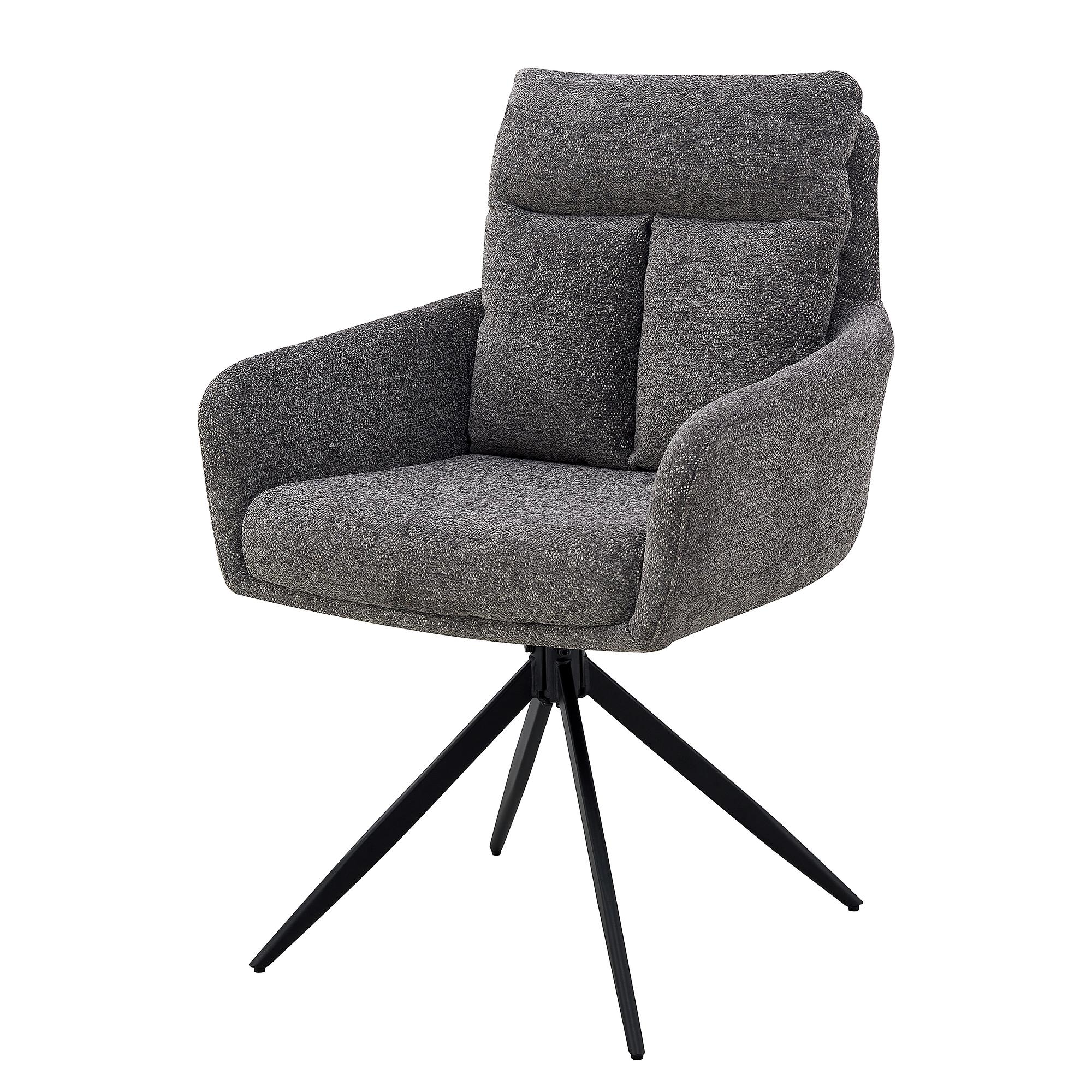 LOBBS Swivel Armchair Set of 2 Grey 2