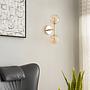 Wall lamp KJUL Metal Gold Glossy Glass Amber-colored 3