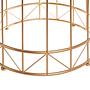 2x Lexi Round Side Table Recycled Wood Iron Gold 5