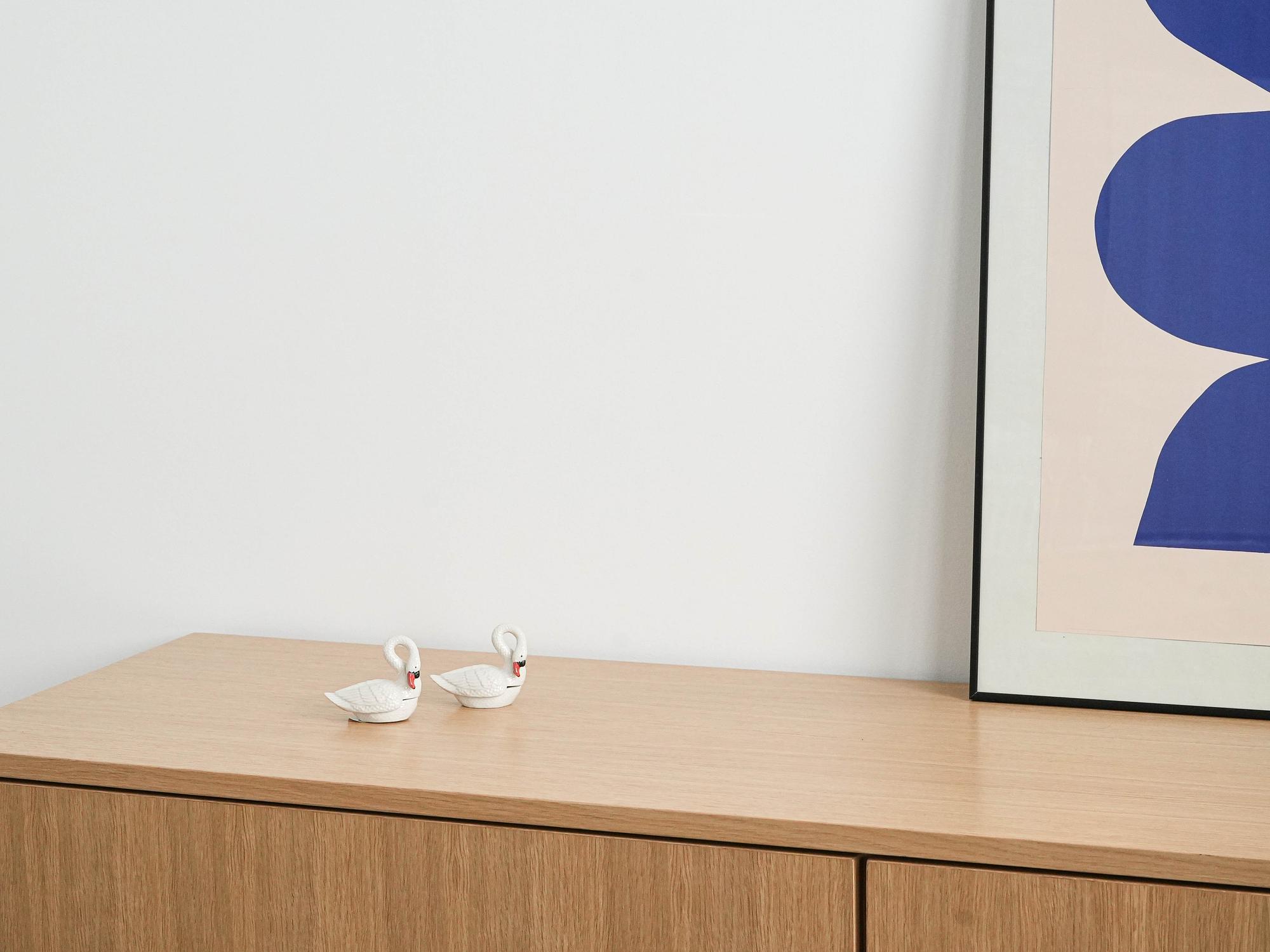 Schwanendose Porzellan Weiß 1960er Jahre 1