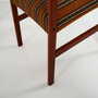 6x Vintage Chair Teak Wood Textile Brown 1970s 9