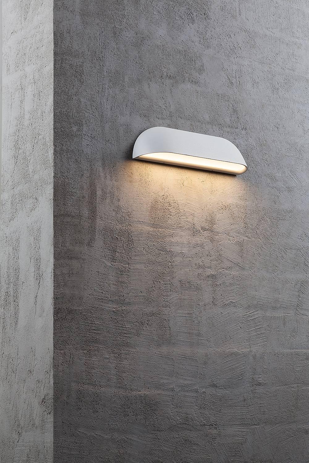Wandleuchte Front Aluminium Weiß Breite: 26 cm 2