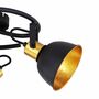 Deckenleuchte 3-flammig Eisen Schwarz Gold 2