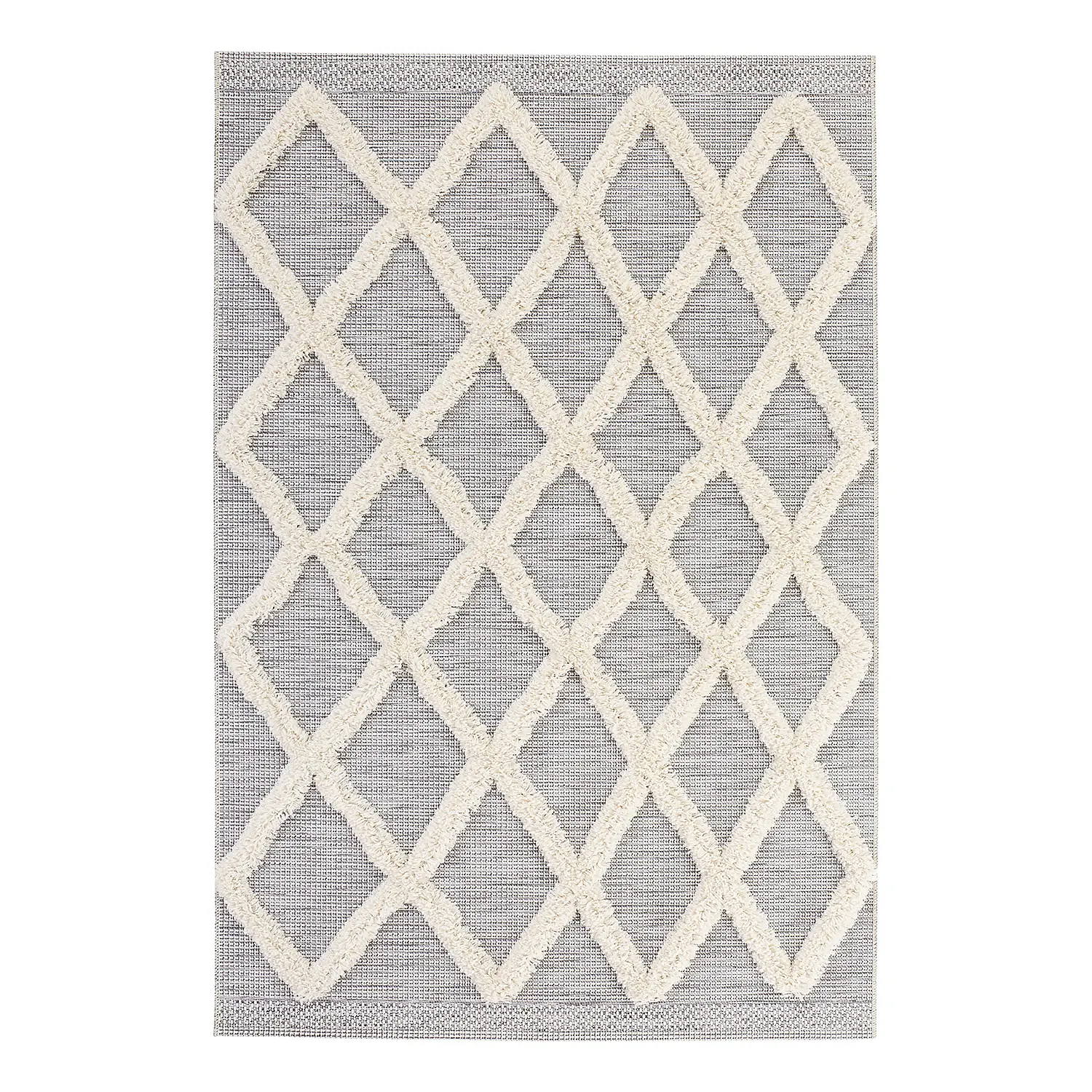 Ayoun In-/Outdoorteppich Hellgrau Creme 0