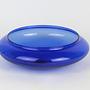 Vintage Kugel Vase Glas Blau 1990er Jahre 2