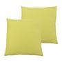 2x Milan Cushion Cover Synthetic Fibre Curry Yellow 40 x 40 cm 0