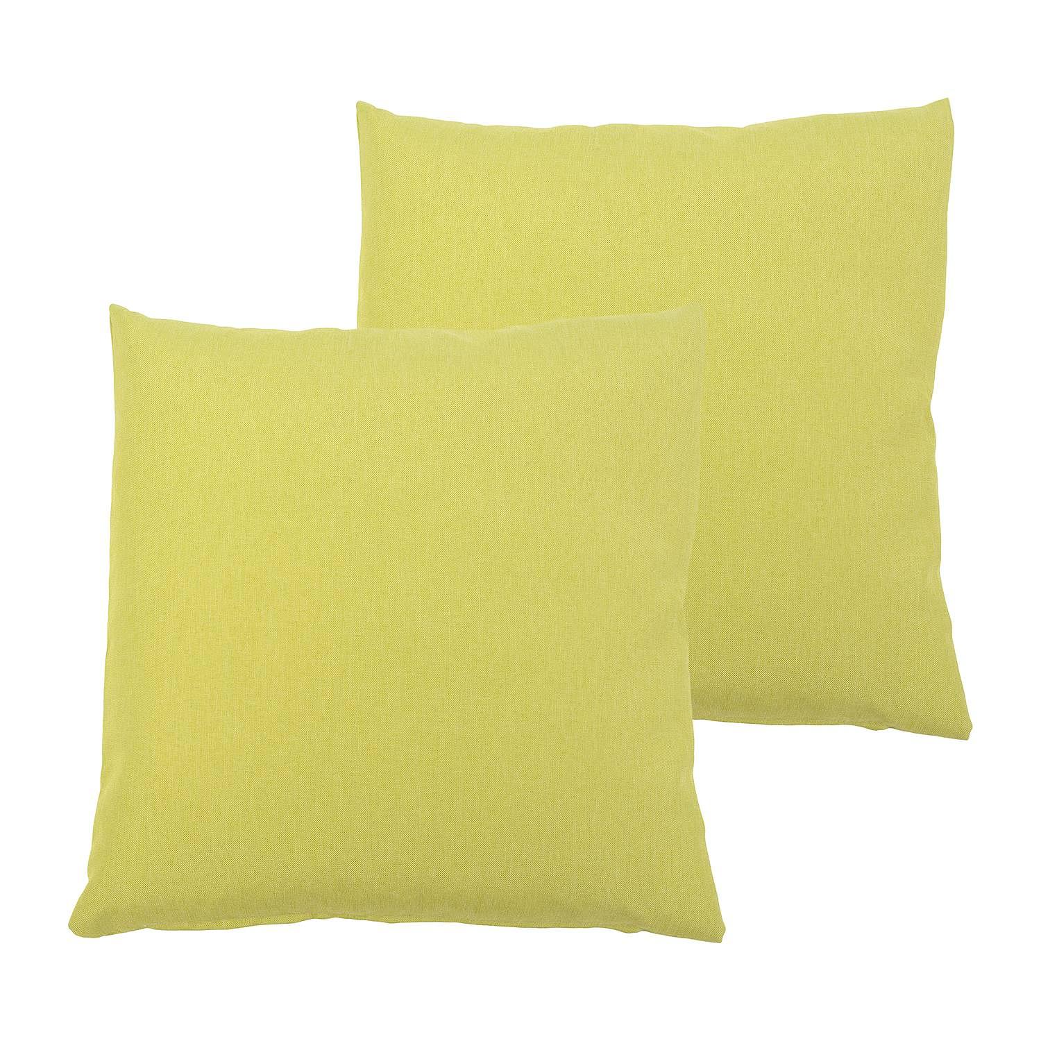 2x Milan Cushion Cover Synthetic Fibre Curry Yellow 40 x 40 cm 0