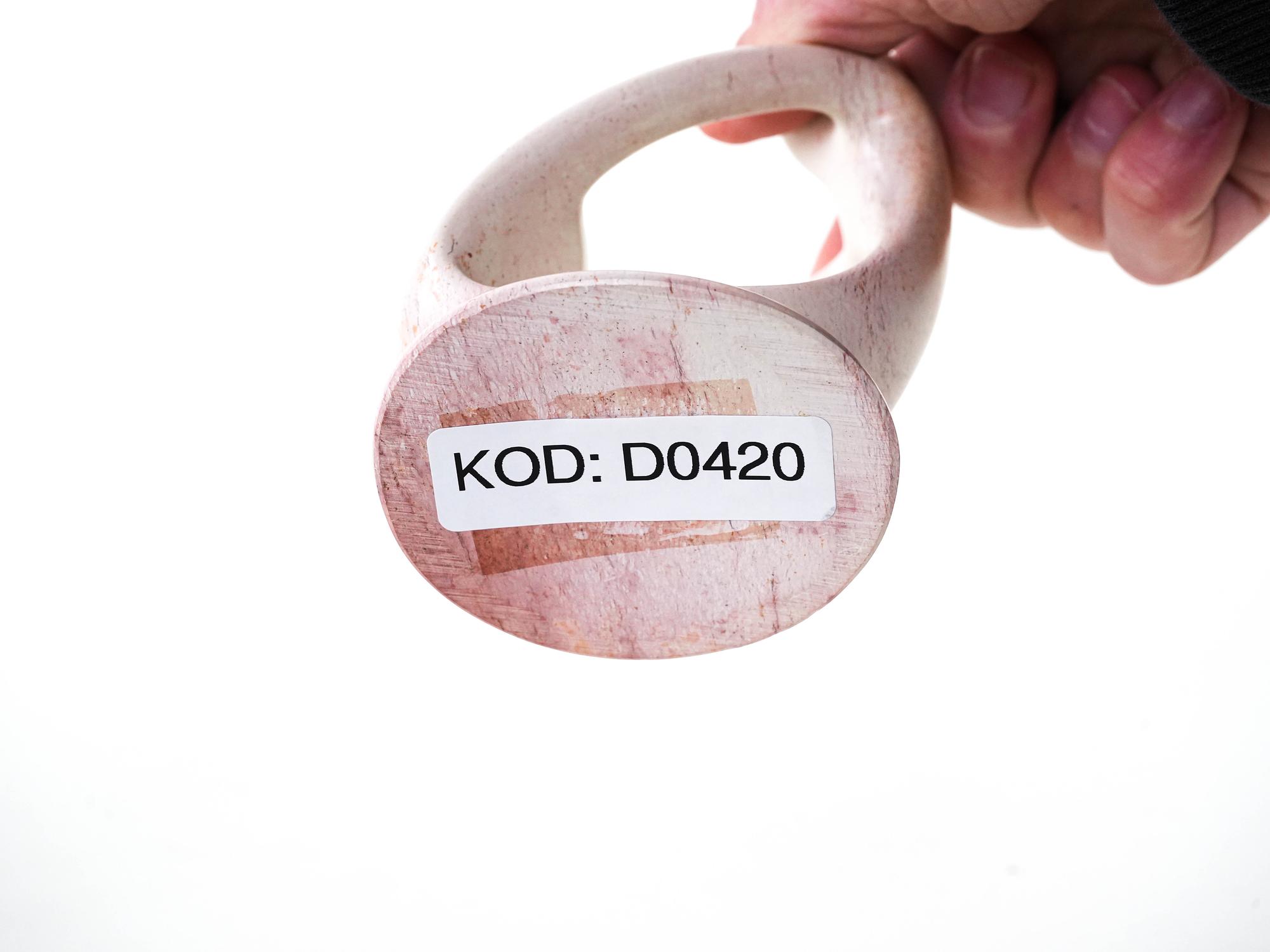 Abstrakte Skulptur Creme 1980er Jahre 7