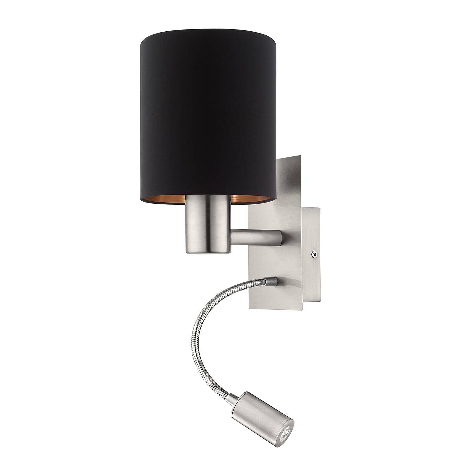 LED Wall Light Mixed Fabric Steel 2-flame 0