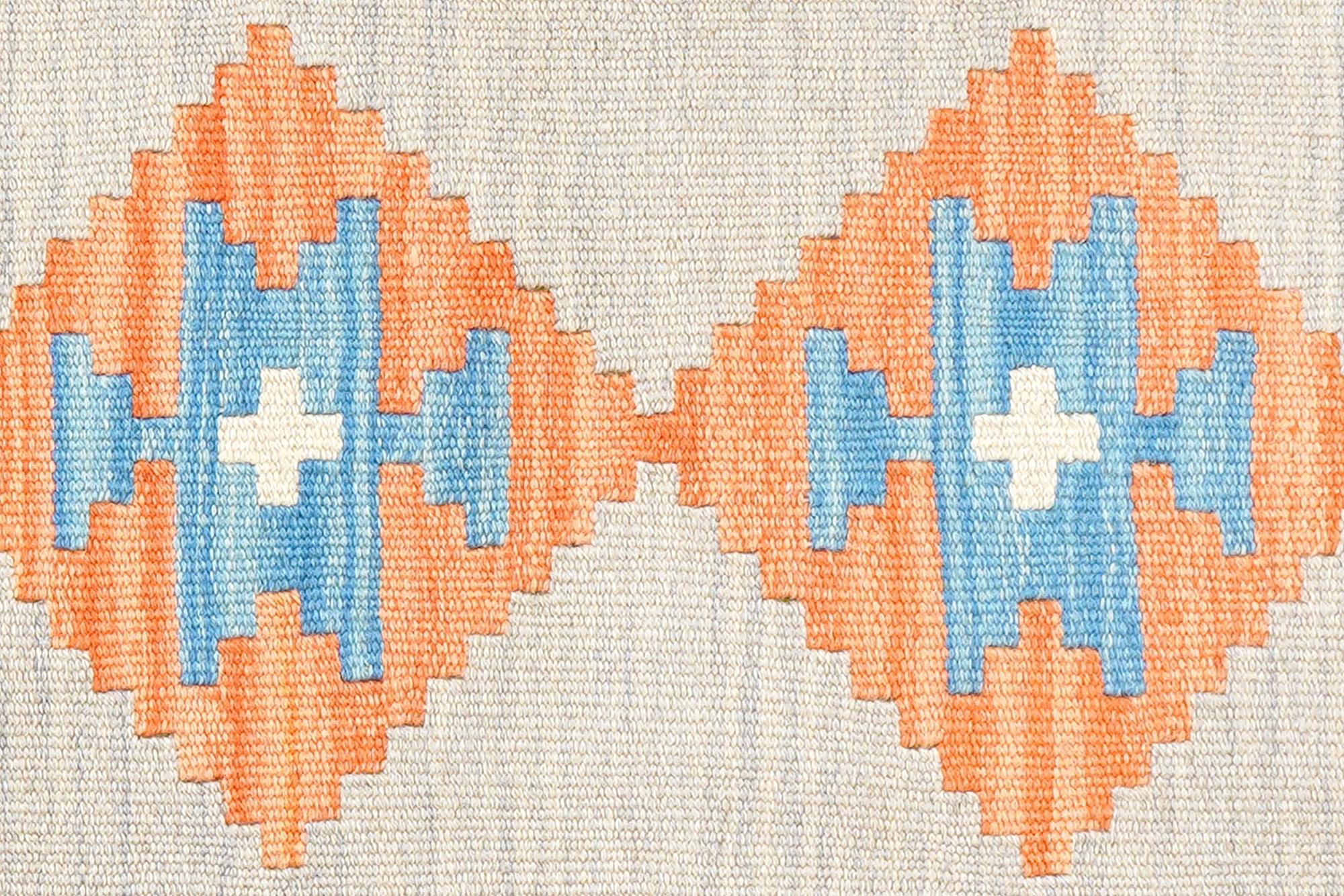 Kelim Gashgai Teppich Wolle Grau 3