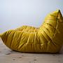 Togo Sofa 2-Sitzer Pull-Up-Leder Gelb 2