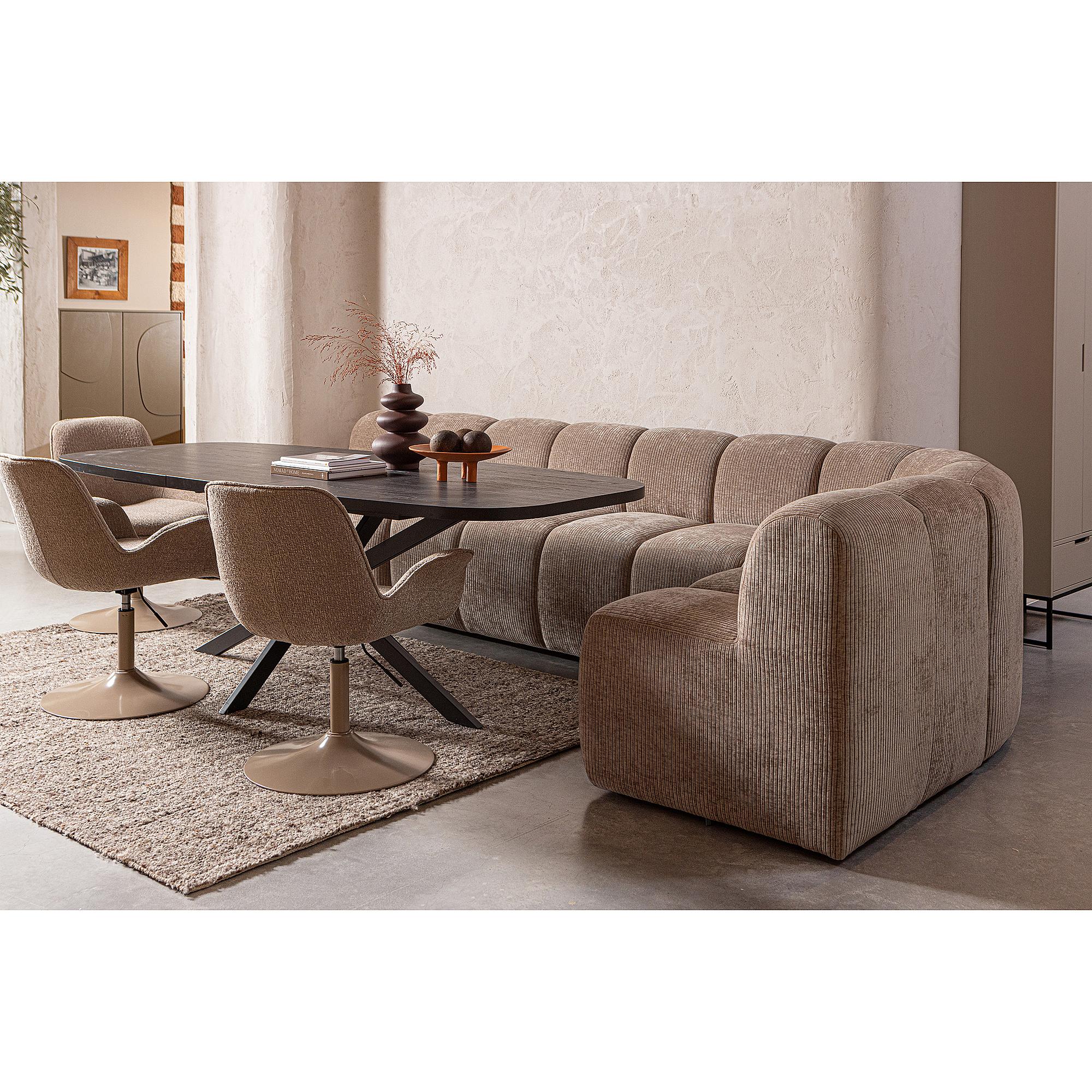 Marten Typ A Armlehnenstuhl Drehbar Beige Chenille 2