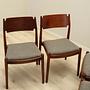 4x Chair-Set Wood Brown 1970s 9