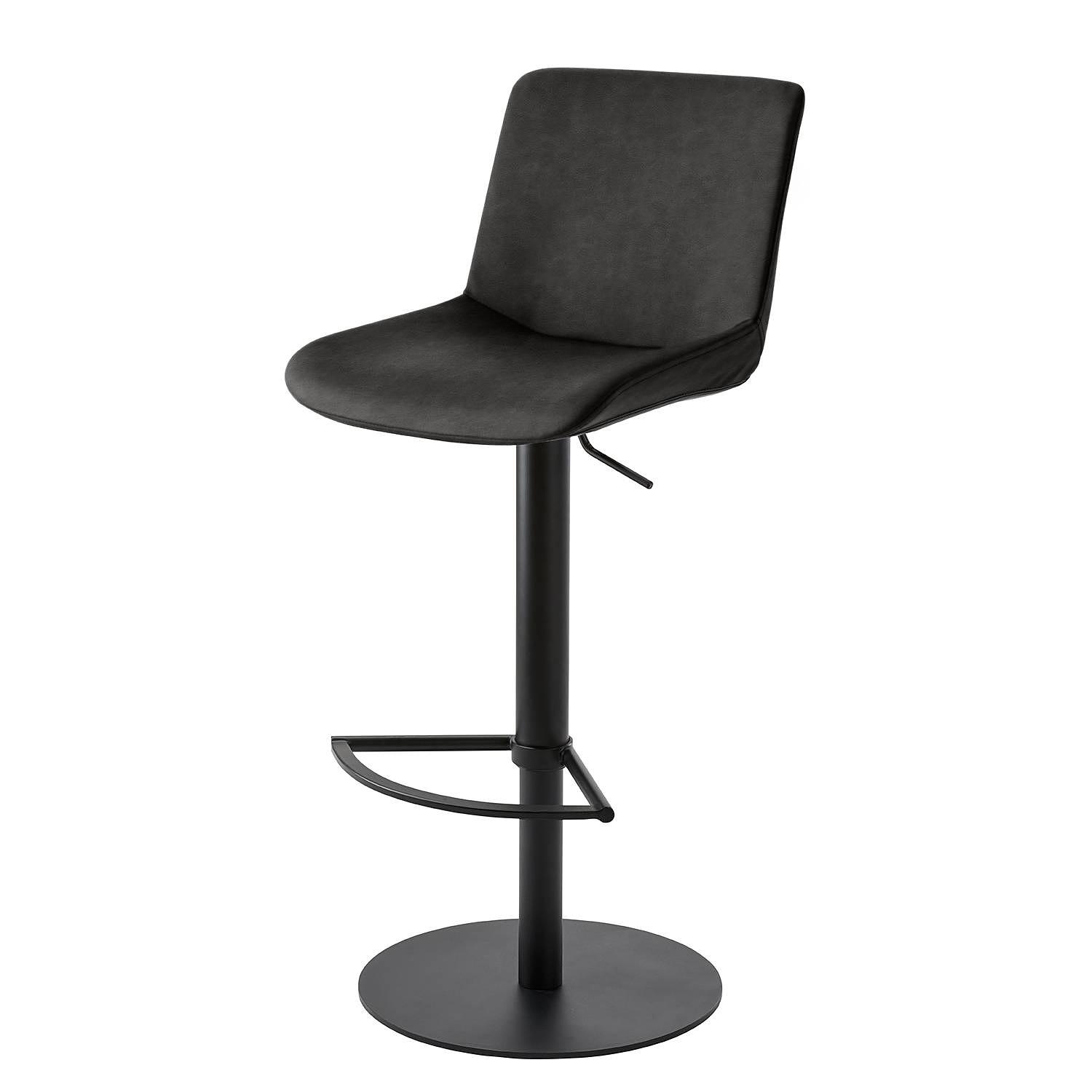 Bar and counter stool myPABLO III Steel Fabric Dark Grey 0