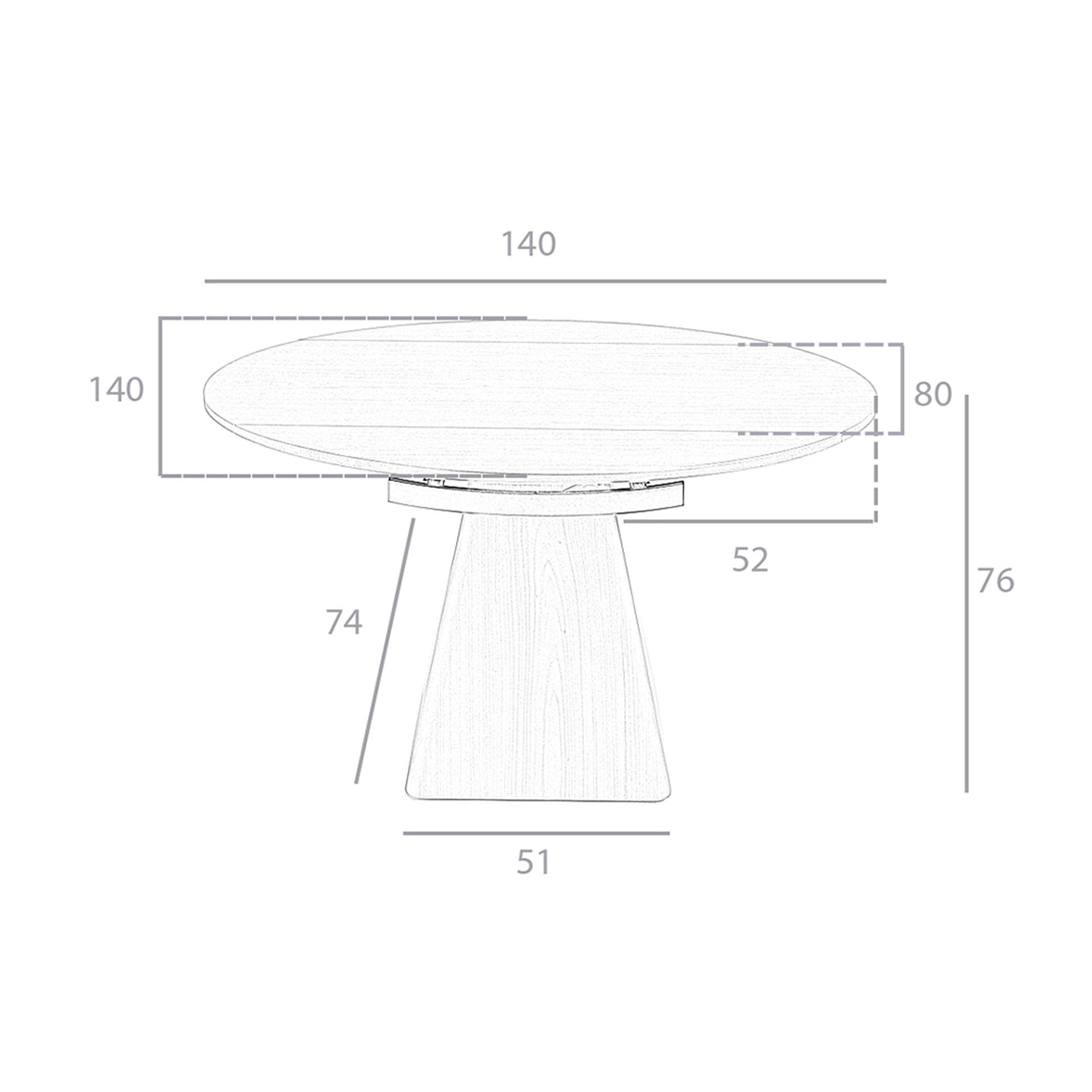 Esstisch 1081 mit Ausziehfunktion Braun 8