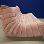 Togo Sofa 3-seater velvet light pink 4