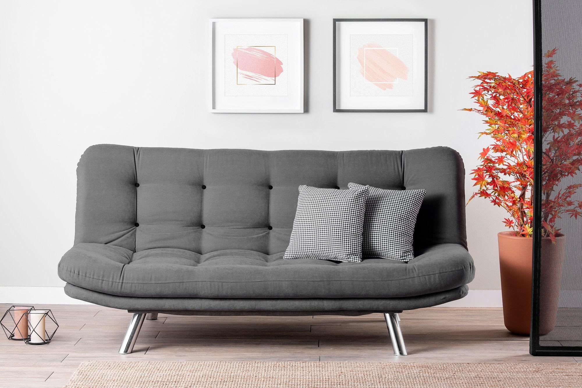Misa Sofa Bed 3-seater Grey 1