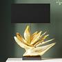 Tropical Flower Tischleuchte Stahl Schwarz Gold 0