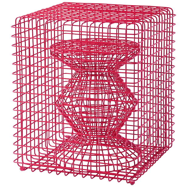 Wire Tip Tap Hocker Rot 0