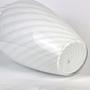 Vintage Swirl Vase Muranoglas Weiß 1950er Jahre 3