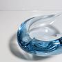 Vintage bowl glass blue 1