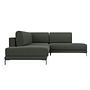 Tyme Sofa 3-Sitzer Récamiere Rechts Strukturgewebe Anthrazit 0