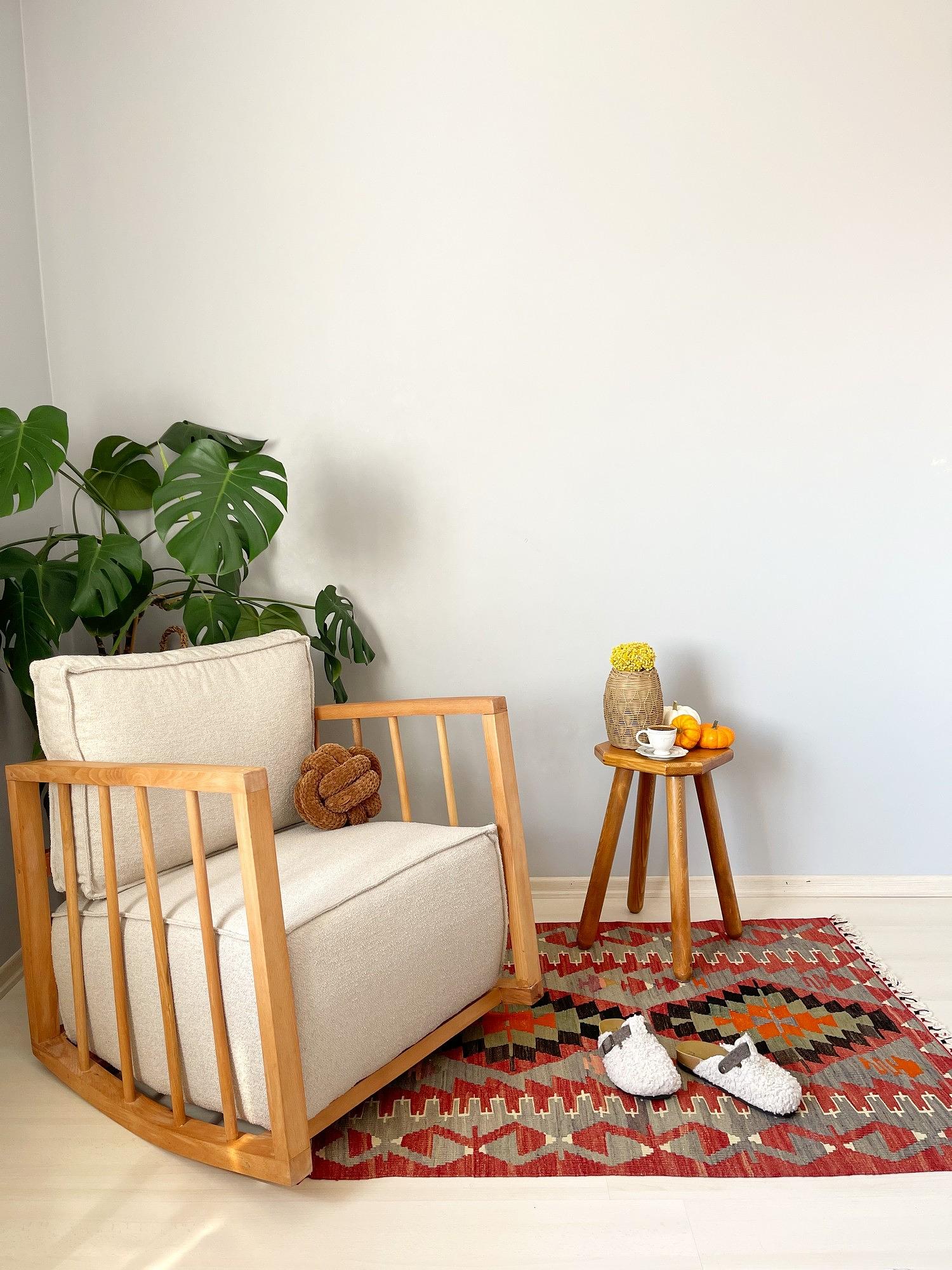 Rocking children's chair Teddy White 1