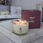 Bergamot & Vertiver Scented Candle Soy Wax with Crystals 5