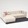 Beyza Sofa Récamiere Links Creme 2