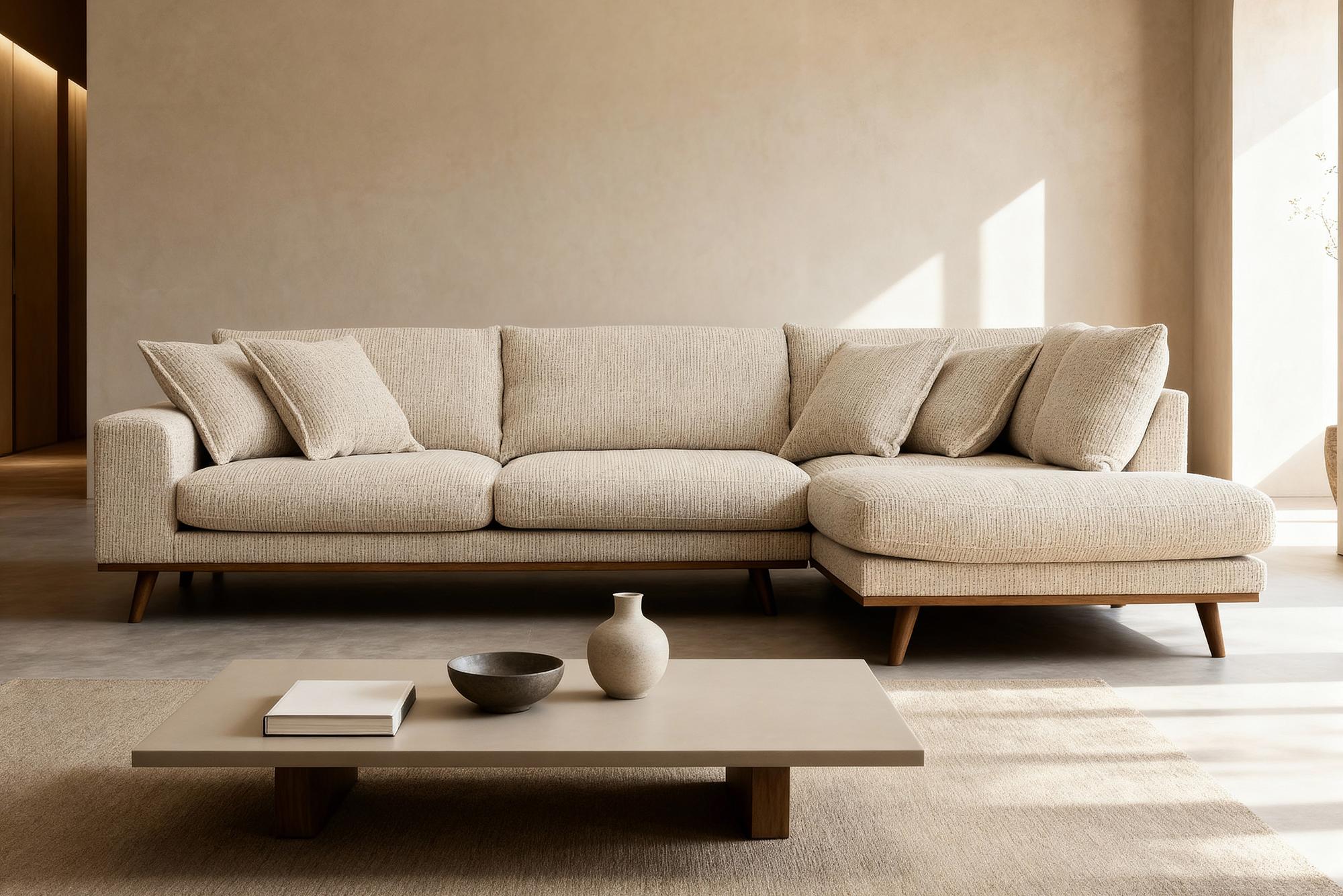 Corner Sofa Harper 3-Seater Right Beige 3