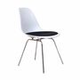 Eames DSX Plastic Side Chair mit Kissen Weiß 5