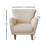 Teddy Armchair Textile White 5