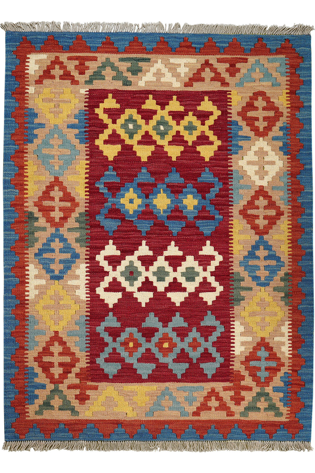 Kilim Gashgai Teppich Mehrfarbig 0