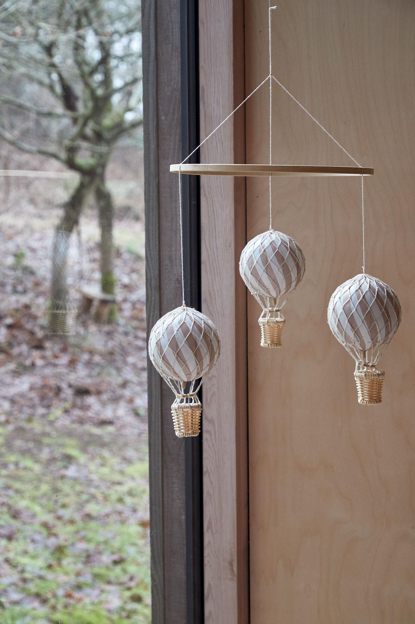 Hot air balloon mobile Recycled plastic Bamboo Frappé 0