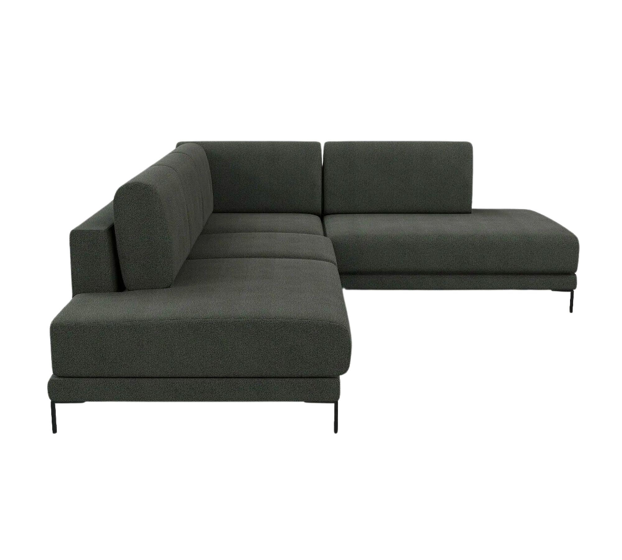 Tyme Sofa 3-Sitzer Récamiere Rechts Strukturgewebe Anthrazit 1