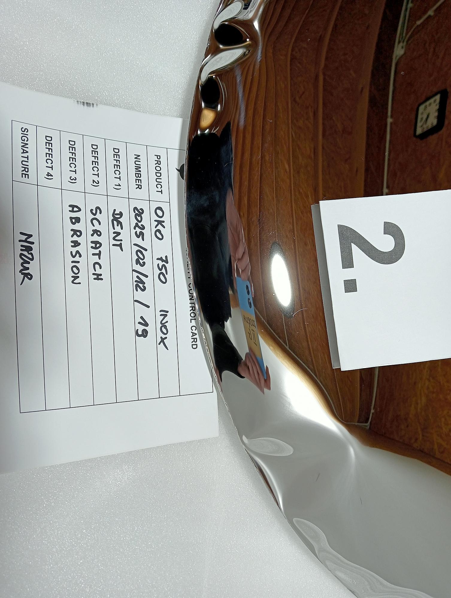 OKO Mirror 750 Inox Polished Stainless Steel Silver 5