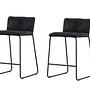 2x Bisbee Barstuhl-Set Bouclé Schwarz 1