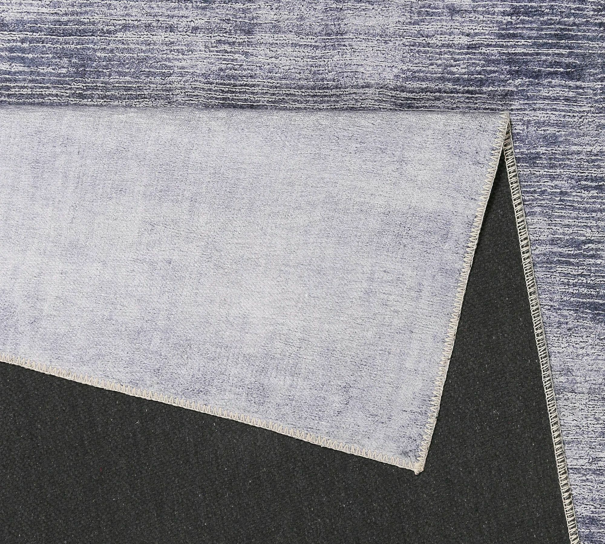 Kurzflorteppich Kunstfaser Lila Grau 60 cm x 100 cm 2