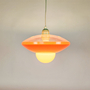 Vintage Ufo Lampe Kunststoff Orange 1970er Jahre 1