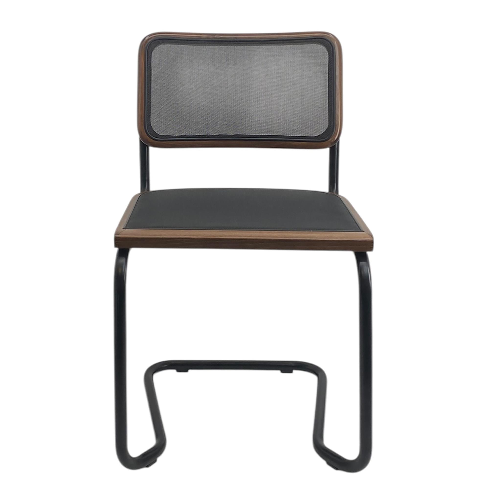 HOLM Cantilever Chair Set of 2 Beech Dark Brown Black 1